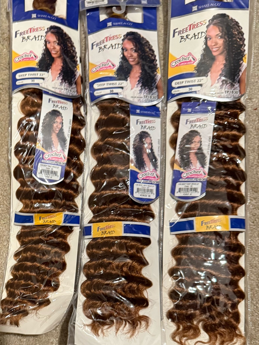 Freetress Deep Twist Crochet Braids - Rich Brown